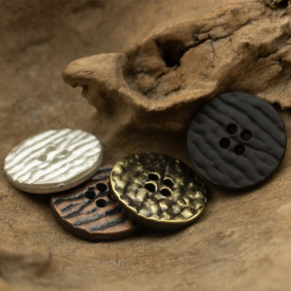 Vintage Antiqued Bronze Copper Red Metal Buttons for Workwear 10pcs - Image 3