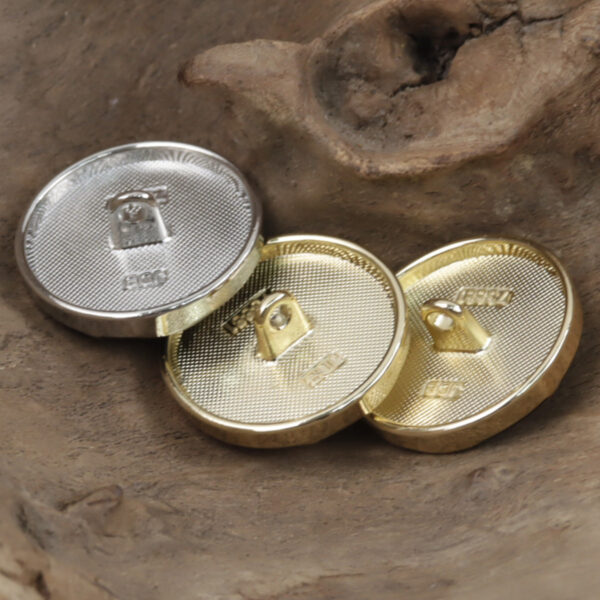 Black and Gold Striped Metal Buttons for Casual Jackets 10pcs - Image 2