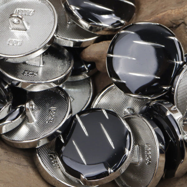 Black and Gold Striped Metal Buttons for Casual Jackets 10pcs - Image 5