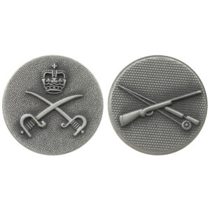 Black Nickel Crown Sword Hunting Guns Metal Button 10pcs