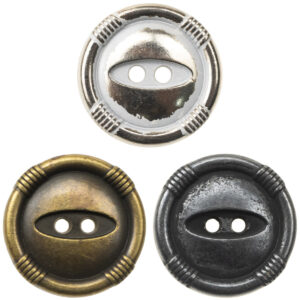 Vintage Bronze Silver Lacquered Cat's Eye Metal Buttons 10pcs 