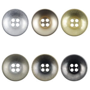 Bronze Bowl-Shaped Metal Buttons for Retro Trendy Overcoats 10pcs