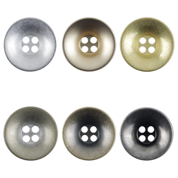 Bronze Bowl-Shaped Metal Buttons for Retro Trendy Overcoats 10pcs