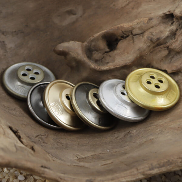 Bronze Bowl-Shaped Metal Buttons for Retro Trendy Overcoats 10pcs - Image 3
