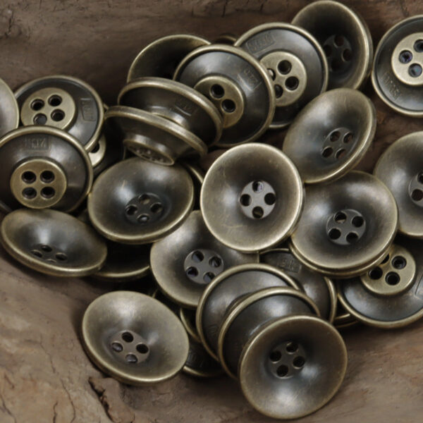 Bronze Bowl-Shaped Metal Buttons for Retro Trendy Overcoats 10pcs - Image 8