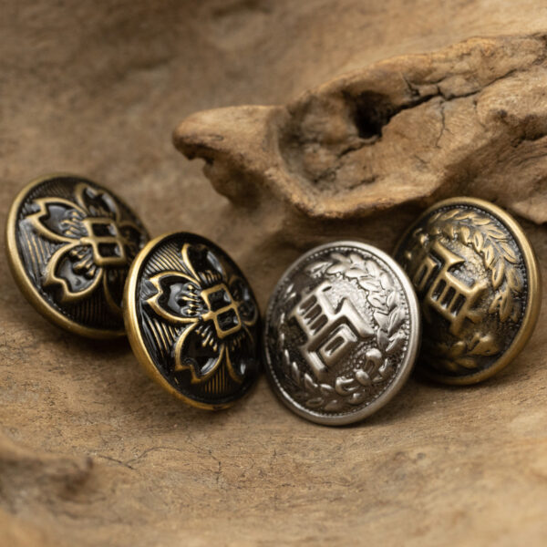 Bronze Brass Shank Button for Japanese High School Uniforms - 10pcs - Lots of Buttons