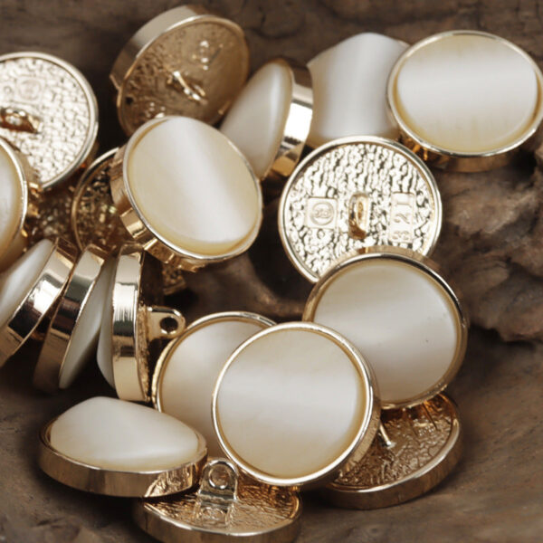 Golden Metallic Base Shank Buttons for Windbreaker Coat Jacket 10pcs - Lots of Buttons