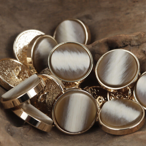 Golden Metallic Base Shank Buttons for Windbreaker Coat Jacket 10pcs - Lots of Buttons