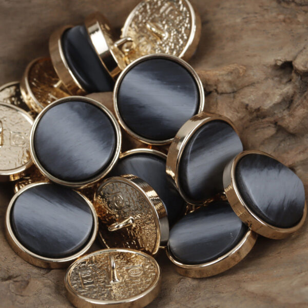 Golden Metallic Base Shank Buttons for Windbreaker Coat Jacket 10pcs - Lots of Buttons