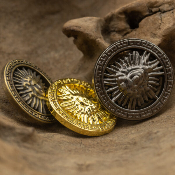 Hollowed Indian Goddess Statue Metal Shank Button 10pcs - Image 3