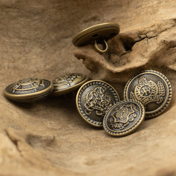 Antique Bronze Brass Buttons for College Style JK Uniforms - 30PCS - Image 3