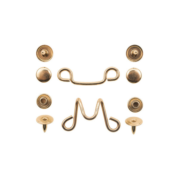 Invisible Antiqued Bronze Brass Hook Buttons for Windbreaker Collar 10pcs - Image 5