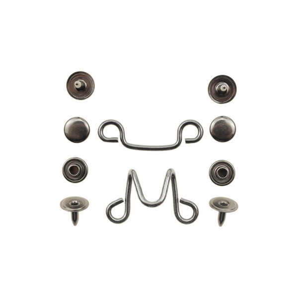 Invisible Antiqued Bronze Brass Hook Buttons for Windbreaker Collar 10pcs - Image 7
