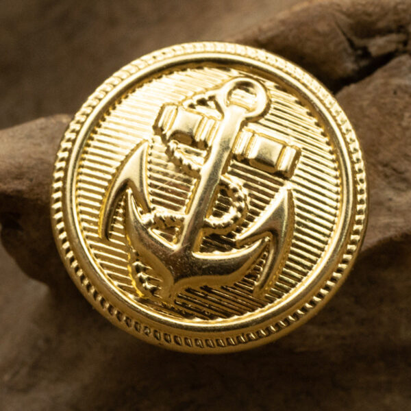Vintage Anchor Pattern Bronze Gold Metal Brass Buttons 20pcs - Image 4
