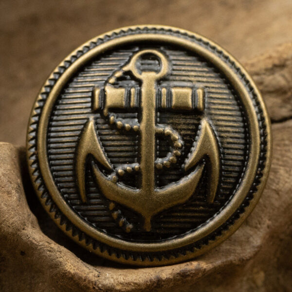 Vintage Anchor Pattern Bronze Gold Metal Brass Buttons 20pcs - Image 5