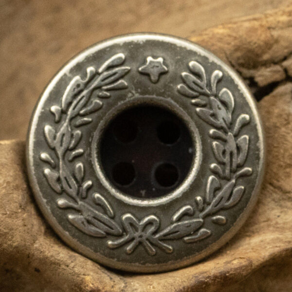 17mm Laurel Element Black Nickel-Colored Metal Buttons 10pcs - Image 2