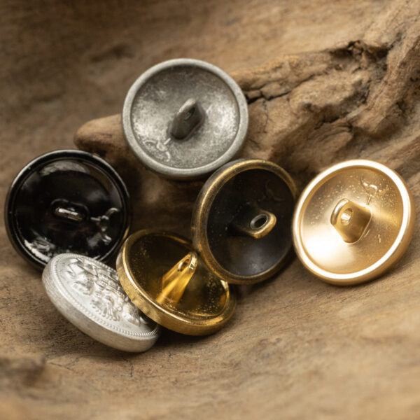 Double Lion Crown Metal Buttons for French Lady's Shiny Silk Coat 6pcs
