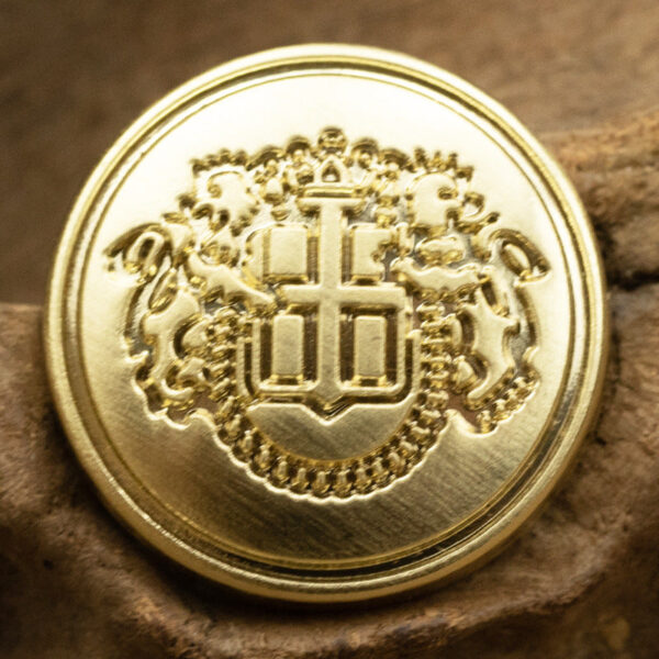Golden Double Lion Shield Metal Buttons for Japanese School Uniforms 10pcs - Image 4