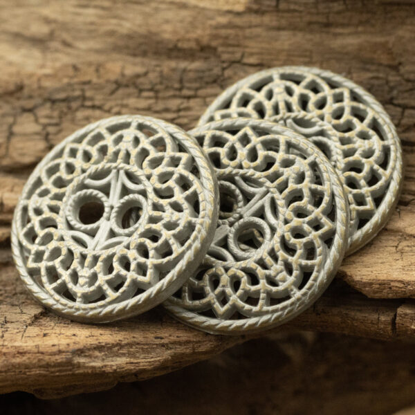 23MM Hollow Antique Tin Bronze Metal Decorative Button 6PCS - Image 3