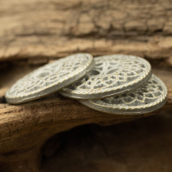 23MM Hollow Antique Tin Bronze Metal Decorative Button 6PCS - Image 2