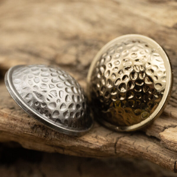 Tea Gold Mushroom Shank Metal Buttons for Denim Jackets - 10pcs - Lots of Buttons