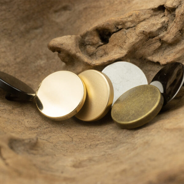 Roundd Flat Metal Buttons with Shank for Cargo Pants - 20pcs - Lots of Buttons