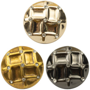 Diamond Rose Gold Black Woven Metal Buttons for Suit Jackets 10pcs