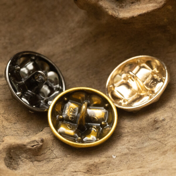 Diamond Rose Gold Black Woven Metal Buttons for Suit Jackets 10pcs - Image 2