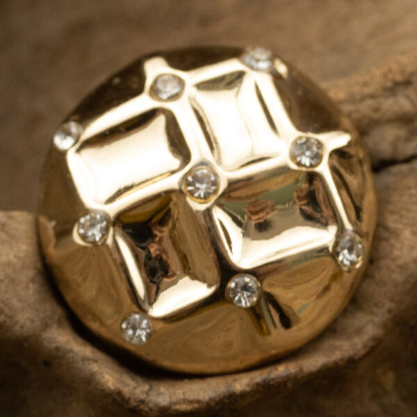 Diamond Rose Gold Black Woven Metal Buttons for Suit Jackets 10pcs - Image 4