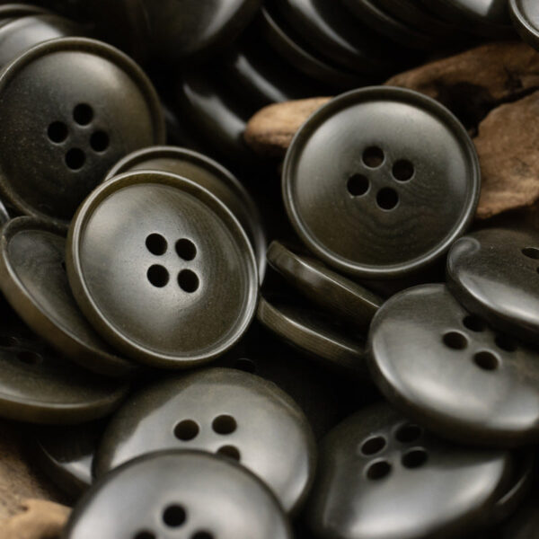 Vintage Burnt Dark Green Eco-Friendly Natural Fruit Buttons 10pcs - Image 4
