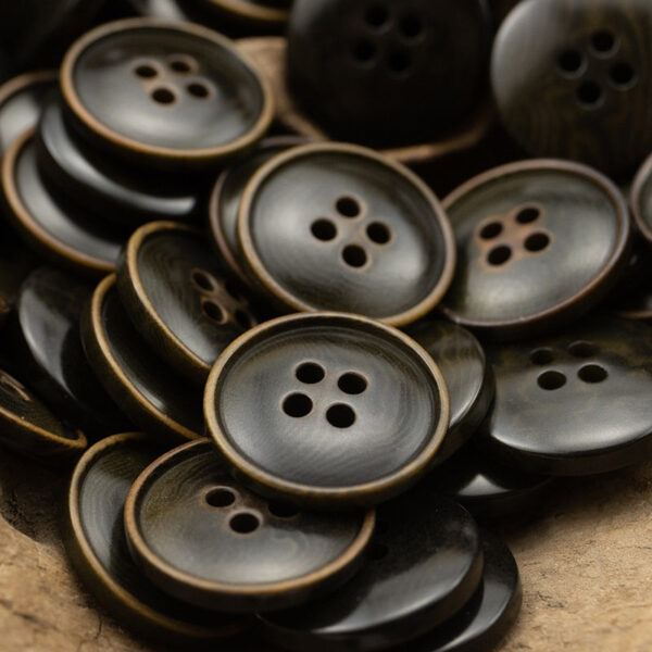 Vintage Burnt Dark Green Eco-Friendly Natural Fruit Buttons 10pcs - Image 5