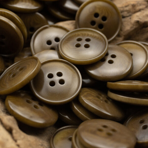 Vintage Burnt Dark Green Eco-Friendly Natural Fruit Buttons 10pcs - Image 6