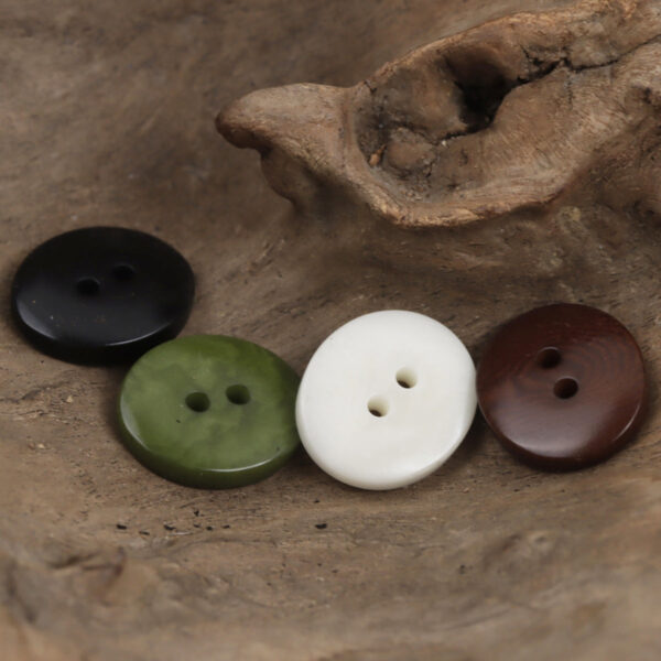 Charred Two-Hole Natural Oval Palm Fruit Corozo Buttons 10pcs