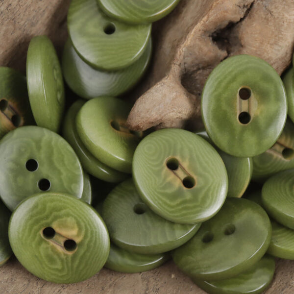 Charred Two-Hole Natural Oval Palm Fruit Corozo Buttons 10pcs