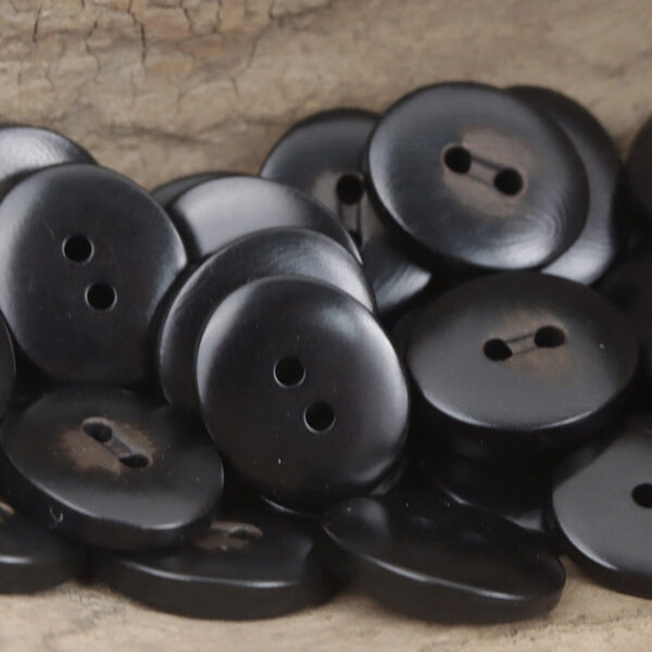 Charred Two-Hole Natural Oval Palm Fruit Corozo Buttons 10pcs