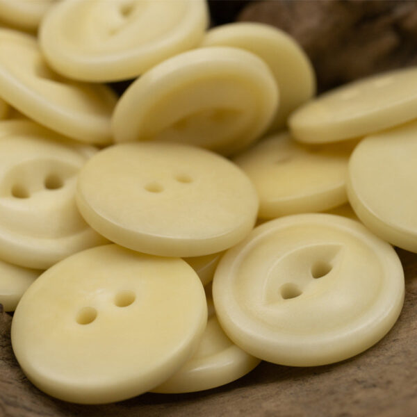 2-Hole Fish-Eye Natural Corozo Tagua Nut Buttons 10pcs