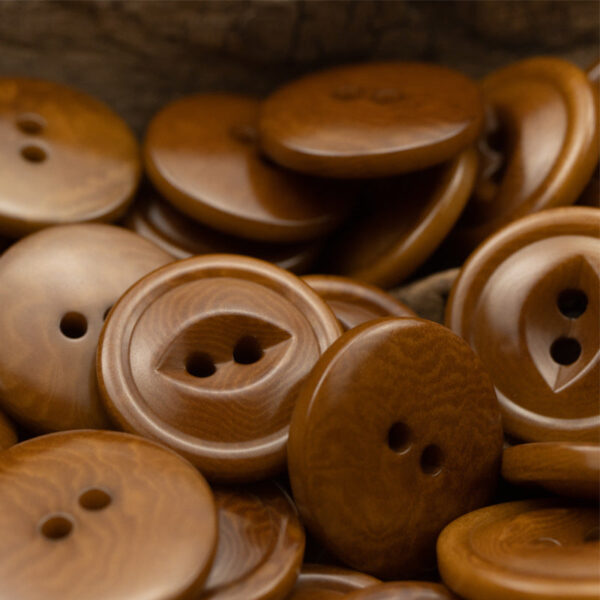 2-Hole Fish-Eye Natural Corozo Tagua Nut Buttons 10pcs