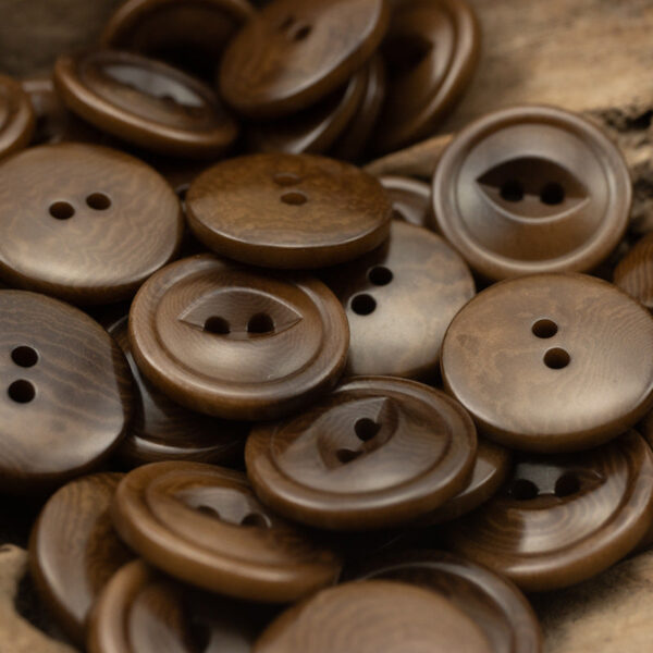 2-Hole Fish-Eye Natural Corozo Tagua Nut Buttons 10pcs