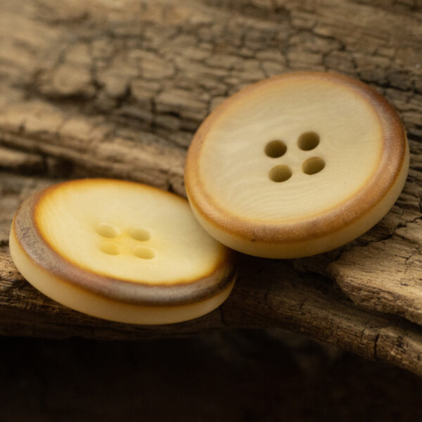 Burnt Yellow Natural Fruit Buttons for Retro Linen Shirts 10pcs - Image 3