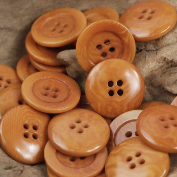 Red-Orange Natural Tagut Nut Buttons for Shirts Cardigans 10pcs - Image 3