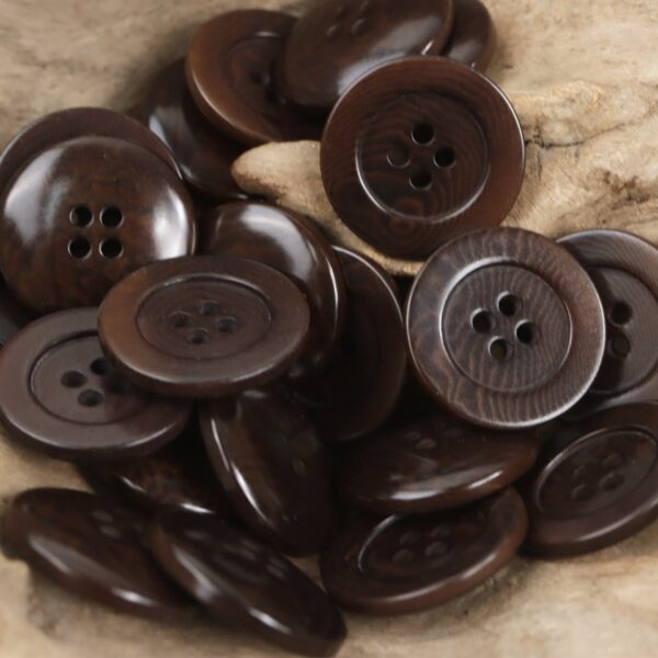 Red-Orange Natural Tagut Nut Buttons for Shirts Cardigans 10pcs - Image 5