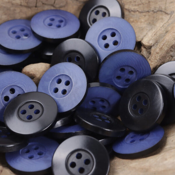 Matte Magenta,Turquoise,Yellow,Black Natural Fruit Buttons 10pcs - Image 5