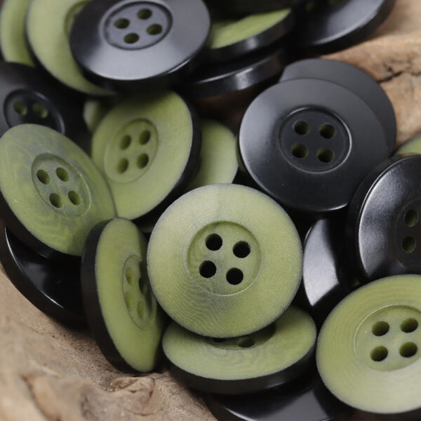 Matte Magenta,Turquoise,Yellow,Black Natural Fruit Buttons 10pcs - Image 4