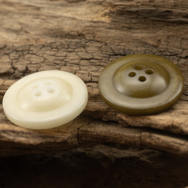 White Green Natural Fruit Buttons for Linen Suits 10pcs - Image 2