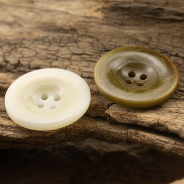 White Green Natural Fruit Buttons for Linen Suits 10pcs - Image 3