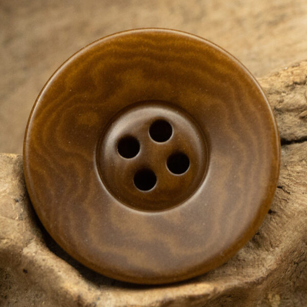 Ripple Natural Corozo Tagua Nut Buttons Round 4 Hole,10pcs