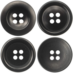 Round Black Tagut Nut Buttons for Men's Women's Casual Suit - 10pcs 