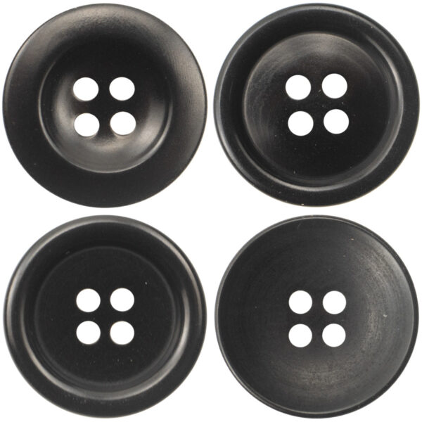 Round Black Tagut Nut Buttons for Men's Women's Casual Suit - 10pcs