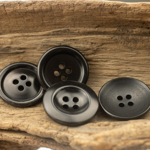 Round Black Tagut Nut Buttons for Men's Women's Casual Suit - 10pcs
