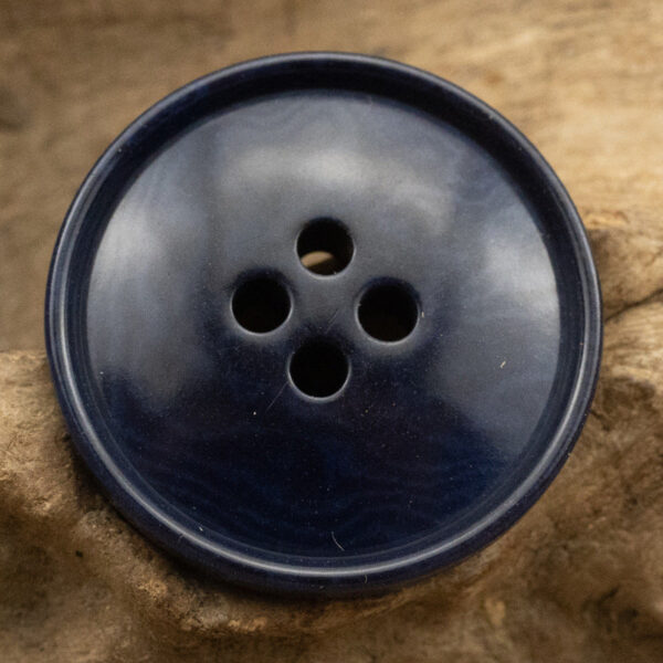 Sustainable Corozo Buttons Slim Edged Ripple 10PCS